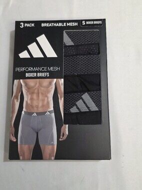adidas Performance Mesh Graphic Boxer Briefs Mens Size Small 3-Pack New
